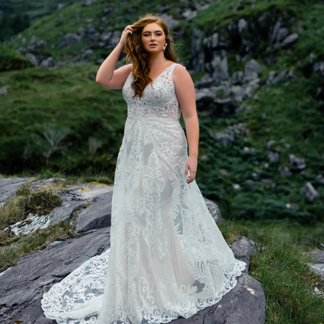 plus size formal dresses raleigh nc Plus Size Formal Long Sleeve Beaded Dress MGNY 71805 main image 1