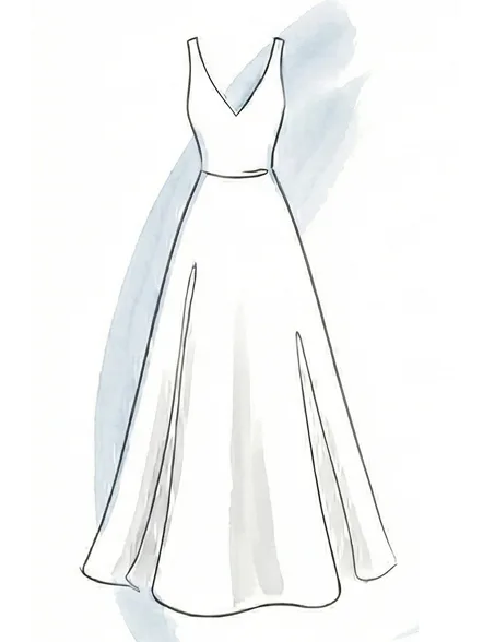 A line wedding dress silhouette