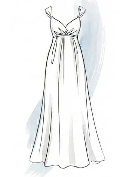 Empire wedding dress silhouette Raleigh NC
