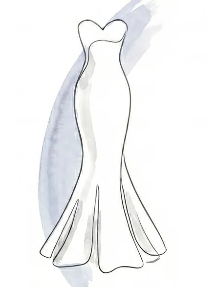 mermaid wedding dress silhouette Raleigh NC