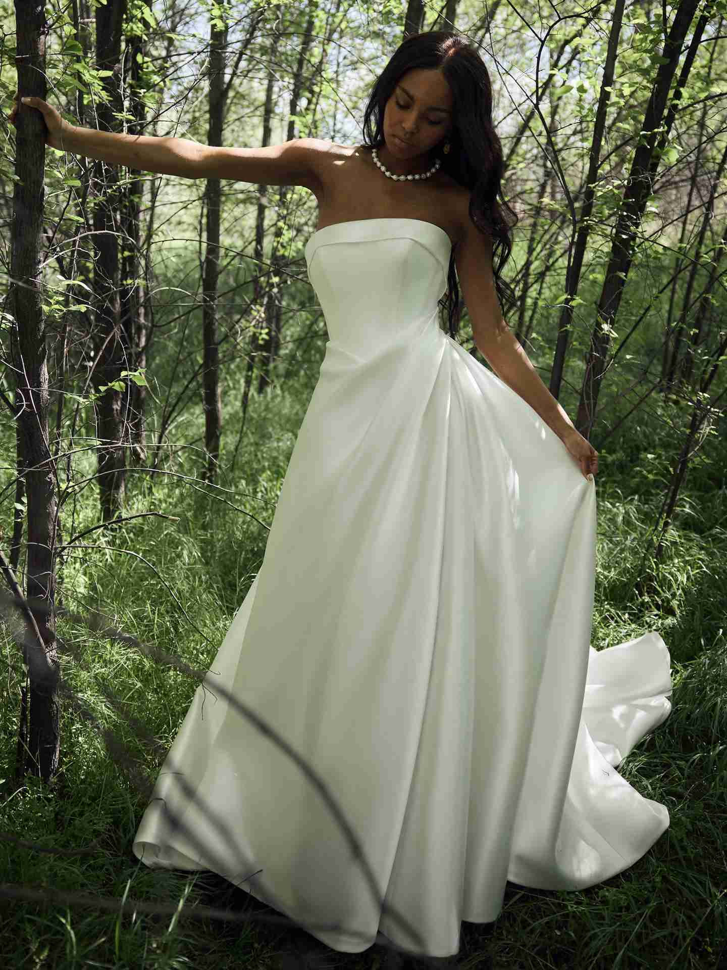Rebecca Ingram Agatha Mikado wedding dress with a Basque waist